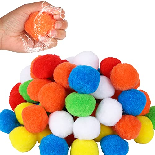 60 Stück Wasserballons, Wiederverwendbare Wasserbälle, Baumwolle Splash Soaker Bälle, Wasserbomben Bälle, Hochabsorbierende Wasserbomben Ball Für Schwimmbad, Strand, Outdoor Spielen (6 Farben)