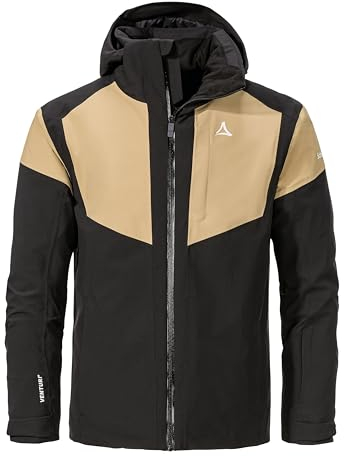 Schöffel Herren Ski Jacket Kanzelwand M, komfortable Skijacke mit 4-Wege-Stretch, wasserdichte und atmungsaktive Outdoorjacke mit Skiticket-Tasche, Black, 54