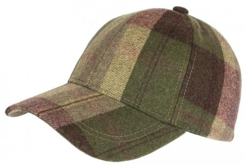 Nyls Création Casquette Laine Verte et Marron a Carreaux Baseball Volga - Taille Unique - Vert