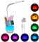 ERAY Rechargeable Battery Table Lamp with 8 Colors Night Light/3 Color Modes&Brightness Level/Pen Holder, Kids Desk Lamp for for Girls Boys Home Office Dorm Reading Study, Adapter Included