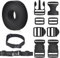 GGXZHT Schnallen Gurtband Set 25mm Nylon Gurtband 5M mit Schnallen und Verschlüsse, Einstellbare Kunststoffschnalle, Klickverschluss für Rucksack Gepäckgurten DIY
