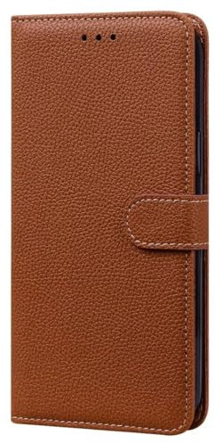 TUUNKMUY for iPhone 11 Wallet Case with Card Holders, Flip Folio Book PU Leather Lichee Pattern Phone Cases Stand Viewing Shockproof Cover Women Men for iPhone 11,brown