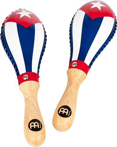 Meinl Maracas tradicionales de percusión con cuero crudo natural, no fabricado en China, para cualquier músico, Cuba (MSM3CU)