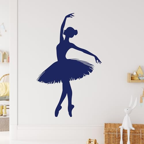 GRAZDesign Ballett Wandtattoo Ballerina Tänzerin Silhouette für Kinderzimmer Mädchen Tanzräume Wandaufkleber groß - 48x30cm / hellrosa