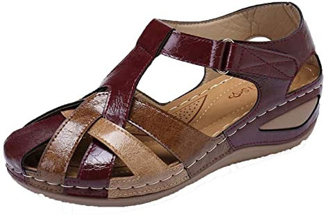 Femme Sandales Orthopé Diques Hallux Valgus Épais Plate-Forme Chaussures Boheme ÉTé Nu Pieds à Fond Épais à Bouts Ouverts Plage Semelle Confortables Grand Taille Vintage Romaines pour Plage Vacances