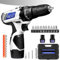 Cordless Electric Screwdriver with 26PCS DIY Accessory Kit, Handheld Electric Drill Powerful Combi Drills w/2x1300mAh Batteries, 2 Speed Electric Screwdriver Set with 18+1 Torque, Built-in LED Light