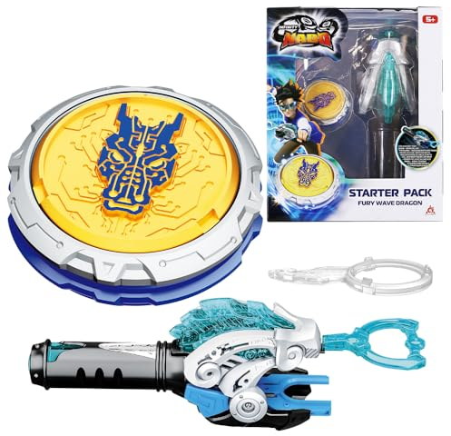 INFINITY NADO Kreisel für Kinder Metall Spielzeug Jungen, Battle Tops Kreisel Launcher Spielzeug, Spinning Tops Jungen ab 5 6 7 8 9 10 11 12 Jahre, Starter Pack Fury Wave Dragon