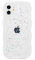 ZTOFERA Wavy Case for iPhone 11 (6.1), Cute Girls Clear Curly Wave Frame Shape Bling Sparkle Star Glitters Soft TPU Back Cover Protective Phone Case Lightweight Shockproof Bumper Cover, White