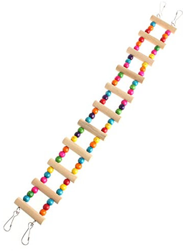 Pet Ladder Bird Toys For Parrots African Greys Parakeets Conures Hamster Rat Crawling Bridge Wooden Cage Perch Swing Toy Bird Ladder For Parakeets Bird Ladder For Parakeets Long Bird Ladder For Cage