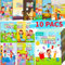 JoyJoyful 10 Pack Wiederverwendbare 3D Sticker Szenen Buch für 2 3 4 Jahre alte Kleinkinder, Jelly Sticker Spiel pädagogische sensorische Lernspielzeug, Reisen Aufkleber