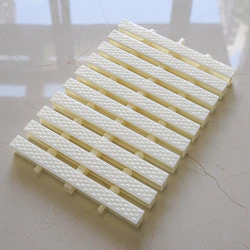 Cubierta De Colador Drenaje Ducha, Rejilla Desbordamiento Empalmada 3 Orificios, Fregadero Empalme Alcantarillado Canal, Rejilla Drenaje Desbordamiento Actividad(Width30cm-10PCS)