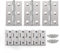 Anstore Scharniere Klappbar 44×32×1mm, 20 Stück Silber Edelstahl Klavierband Steckverbinder für Türen Fenster Schränke, 270° Klein Scharnierband Türscharniere mit 120 Stück Schrauben 14×3mm