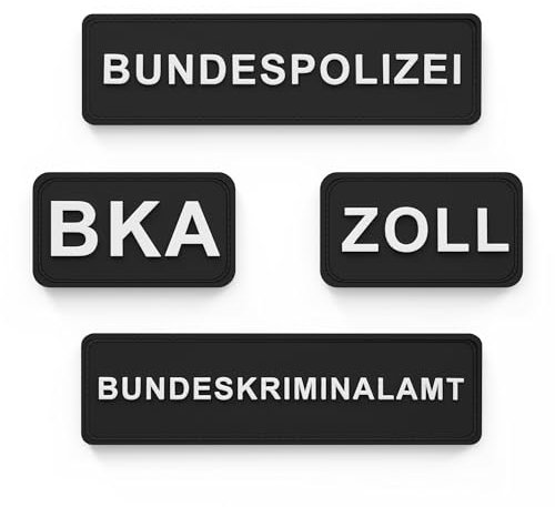Patch Force - Zoll Rubber Patch in den Maßen 8 cm x 5 cm als Abzeichen für Polizeiuniform, Polizeiweste, Einsatztasche, Jacke oder Rucksack - Polizei Ausrüstung