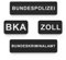 Patch Force - Zoll Rubber Patch in den Maßen 8 cm x 5 cm als Abzeichen für Polizeiuniform, Polizeiweste, Einsatztasche, Jacke oder Rucksack - Polizei Ausrüstung
