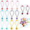 14 Stück Mini Perlen Haargummis Mädchen Bunte Boho Haargummi Scrunchie Kinder Doppelperlen Zopfgummis Pferdeschwanz Haarband Kleine Elastische Haargummis für Frauen Mädchen (7 Farben)