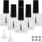 GORGECRAFT 6 Flacon de Vernis à Ongles Vide avec Bouchon à Brosse Flacons de Vernis à Ongles Rechargeables en Verre Carré Transparent de 10ml avec 6 Boules D'Agitation de Mélange et 2 entonnoirs