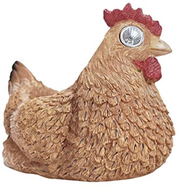 Cabilock Poule Lumineuse Solaire Décoration De Jardin Figurine De Poule Pot De Fleurs Joli Pour Balcon Cour Fête
