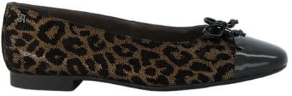 Paul Green Ballerina 1000-118, Rauleder, Schwarz, Damen EU 5,5/38,5