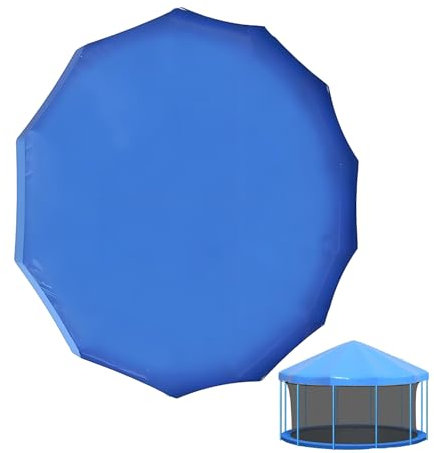 Trampolin Sonnenschutz Abdeckung Ø 183 244 305 366 Überdachung, Sonnenschutz Trampolin Zelt Abdeckung, UV-Beständiges & Wasserdichtes Sonnensegel Zubehör Für Garten, Outdoor