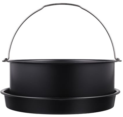 PAMINGONO Airfryer Zubehör Kuchenform und Pizzablech 8 Zoll Antihaftbeschichtet für Heißluftfritteuse und Backofen Geeignet für 3,5 5,8 Modelle zum Backen und Braten