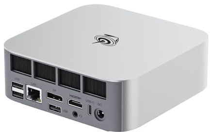 Beelink Mini PC gaming SER8, Ryzen 7 8745HS, 32GB DDR5, SSD NVMe 1TB, mini computer desktop con supporto per tre schermi 4K, mini computer per ufficio, LAN 2,5G, Wi-Fi 6, BT 5.2, HDMI + DP + USB4