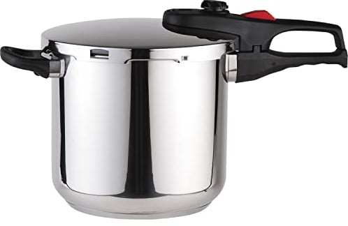 Magefesa Practika Plus - Olla Express Rápida 7.5L, Acero Inoxidable 18/10, Sensor de Presión, Inducción, Ahorro Energético, Cocina Sana, Cierre Fácil