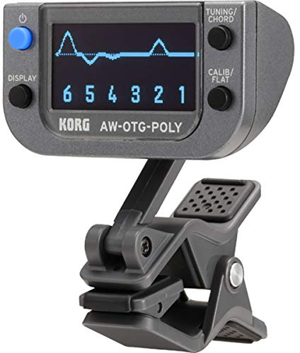 KORG AW-OTG-POLY Polyphonic Clip On Tuner for Guitar with OLED Display