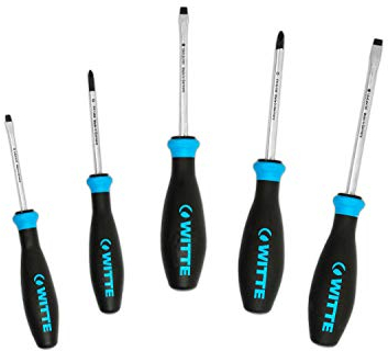 Witt Schraubendreher Satz PRO LINE (5-tlg. Schraubenzieher Set; Schlitz 0,8 – 1,2 mm; Kreuz PH1, PH2) 670039
