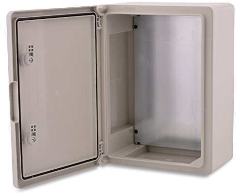 Caja de plástico ABS BOXEXPERT Armario de distribución para flotas IP65 gris/transparente (ABS, 400x300x170mm gris)