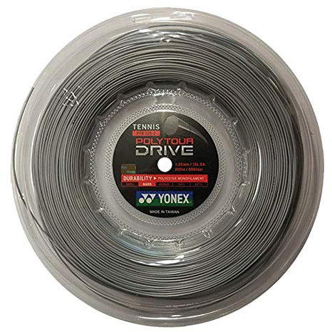 YONEX tennissaite 1Polytour Drive,25 mm 200 Meter Silber