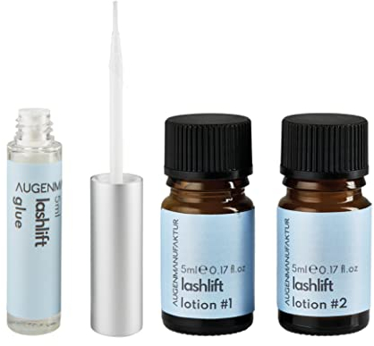 Augenmanufaktur Lashlift Basis Kit mit Fläschchen - Wimpernlifting - Voluminösere Wimpern - Schonend & Einfach - Bis zu 8 Wochen Halt - Made in EU