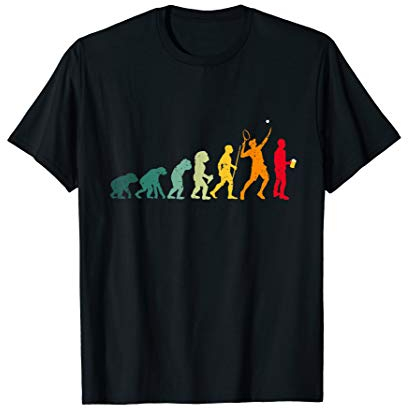 Tennis Evolution Vintage Fun Spaß Tennisspieler Geschenk T-Shirt