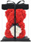 orso rosa - orsacchiotto rosa 10 pollici Hugz Teddy Flower Bear - Oltre 250 dozzine di fiori artificiali - regali unici, regali per le donne Scatola regalo trasparente (red)