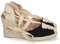 shoes&blues.es 63049-Sandalia de Cuna para Mujer, Forrado de Yute, con Pala Cerrada, y Cierre de Cordones, Primavera Verano 2022. Talla 37 Negro