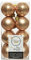 Weihnachtskugeln Kunststoff 4cm 16 Stück Mini Christbaumkugeln Set bruchsicher beige Creme Karamel