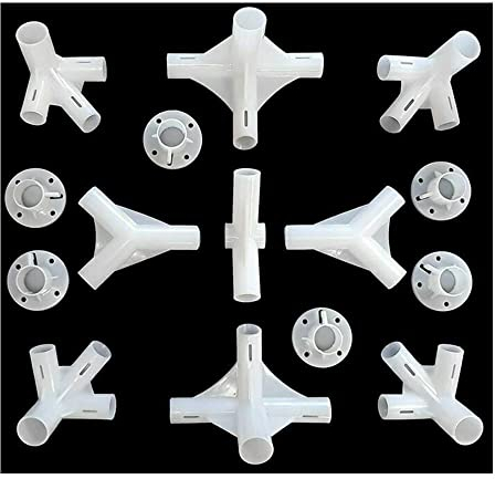 15 Stück Ersatzteile für 3 x 6 m Pavillon, Zelt, Eckverbinder, 25/19 mm Kunststoffrohrverschraubung, DIY-Zelt, feste Armaturen