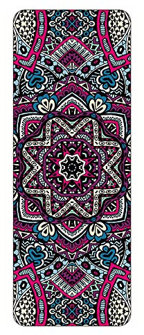 FANSU Tragbare Reise-Yogamatte 1,5mm Dick Faltbare Gymnastikmatte, Weich Leicht Übungen Trainingsmatte für Pilates,Yoga, Bikram, Stretching (Mandala 4,183cmx68cm)