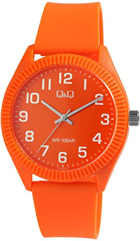 Q&Q Unisex-Uhr Silikon Dornschließe 10 Bar Analog Quarz