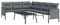 vidaXL Garten Lounge Set 2-TLG., Gartenmöbel Set mit Aufbewahrungstasche, Sitzgruppe für Garten Terrasse, Sofa Garnitur Loungemöbel, Anthrazit Stahl