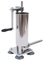 Manuell Wurstfüllmaschine Wurstfüller 3L Wurstpresse Edelstahl Würstchenkocher Aluminium mit Füllmenge Wurstpresse Sausage Maker, Wurstpress mit 4 verschiedene Füllrohre Silber