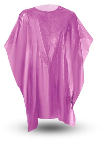 MUNTRADE 100 Capas Desechable Peluquería Rosa de Polietileno Impermeable 84 x 110 cm | para Barbero Profesional, para Tintes, Corte de Pelo