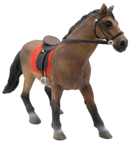 Bullyland 62682 - Spielfigur Hannoveraner Hengst braun, ca. 15,5 cm, detailgetreu, PVC-frei, ideal als kleines Geschenk für Kinder ab 3 Jahren