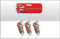 Union Jack Mundgeblasenes Glas, Weihnachtsschmuck
