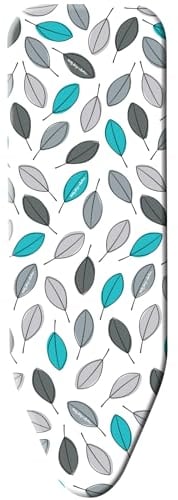 Minky Easy Fit Ironing Board Cover, Ironing Board Covers 115 x 38 cm, Elasticated & Thick Felt Backing, Washing Machine Save, Made in the UK, Red Tulip