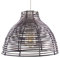 MiniSun | Modern Grey Wicker Basket Style Ceiling Light Shade | Pendant Lights, Home Décor & Improvement Essential | 310mm Shade Width