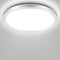 PADMA Flush Ceiling Light 24W 1920lm 6500K Cold White Ultra-Thin Ceiling Lights Chrome Finish Cover Indoor Round LED Ceiling Lighting, IP44 Waterproof for Kitchen, Living Room, Hallway Ø40cm