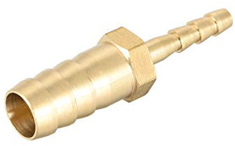 sourcing map Straight Brass Barb Fitting Reducer, Fit Hose ID 10mm to 4mm