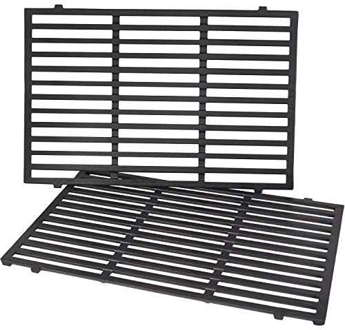 X Home 7638 Grill Grates Replacement for Weber Spirit 300 Series, E/S 310 & 320, Genesis Silver/Gold B & C Grill Replacement Parts, Cast Iron, 17.5 x 11.9 Inch, 2-Pack
