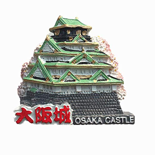 Imán para nevera 3D del castillo de Osaka Japón, regalo de recuerdo para el hogar y la cocina, pegatina magnética japonesa para nevera