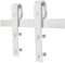 Binario per Porta Scorrevole Kit Accessori, Armadio per Porta Singola in Legno, Perfetto per Cucine, Ttudio, Camera da Letto Principale, Spogliatoio, Club, Bar (Bianco, 200cm)